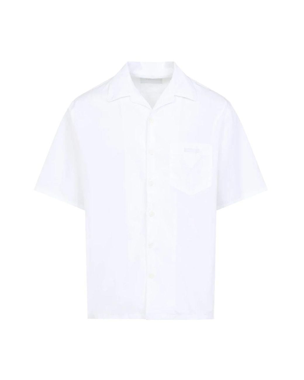 Prada White Short Sleeve Shirts for men