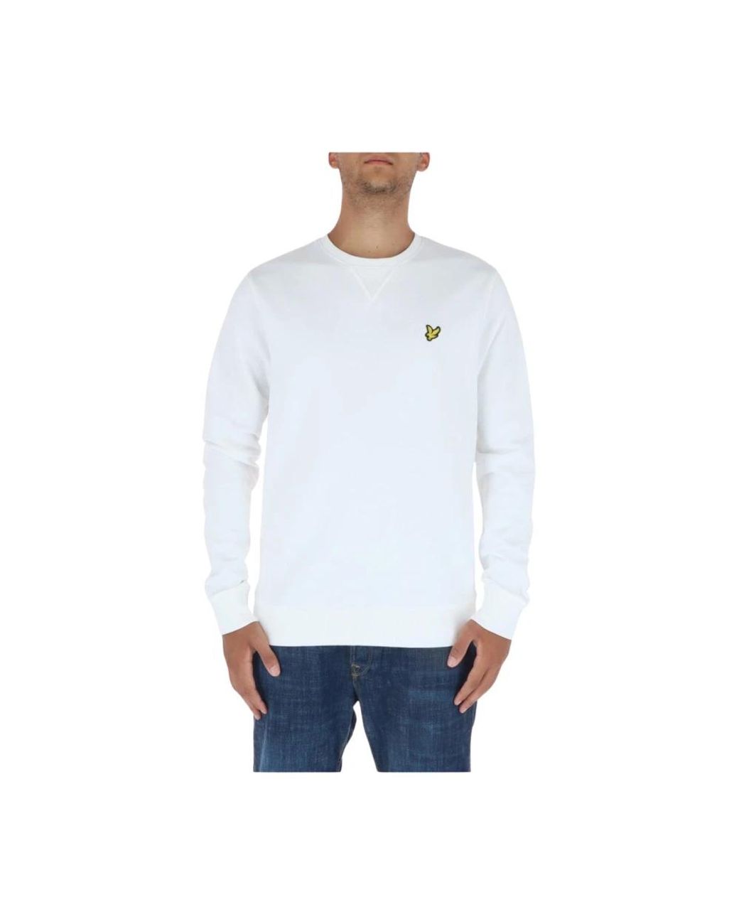 Lyle & Scott Hoodies & Sweatvesten ,Wit ,Katoen Sweatshirt Met Klassieke Pasvorm En Printpatroon in het White voor heren