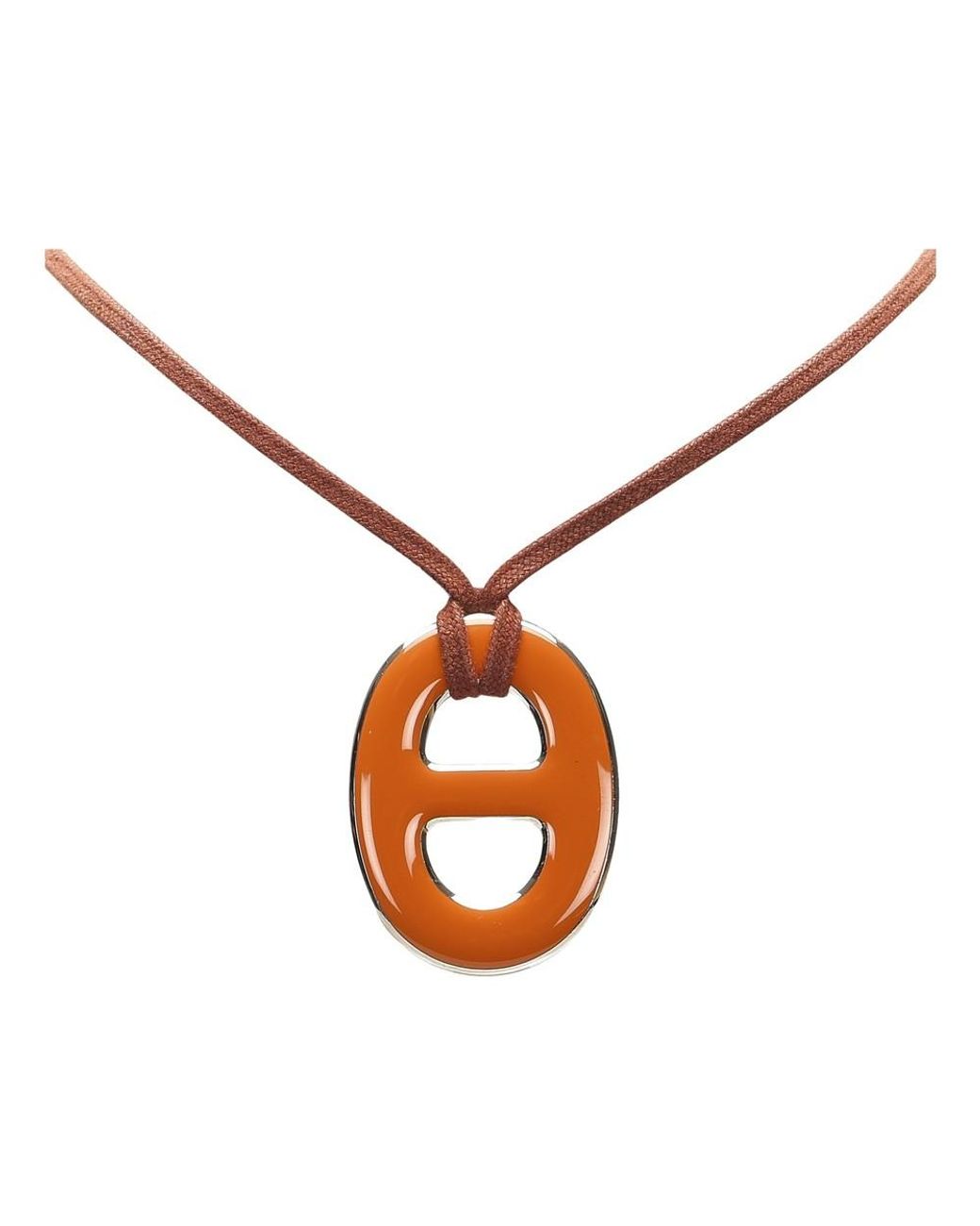 Collier en corne de buffle Hermès en coloris Orange | Lyst