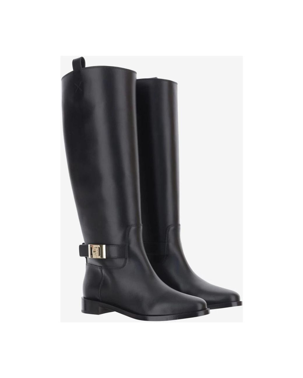 Ferragamo Black High Boots