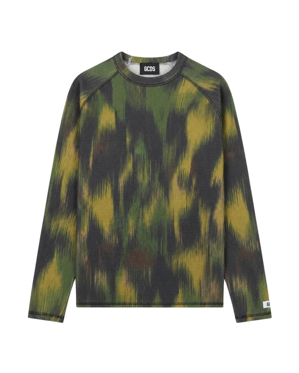 Gcds Green Long Sleeve T-Shirts for men
