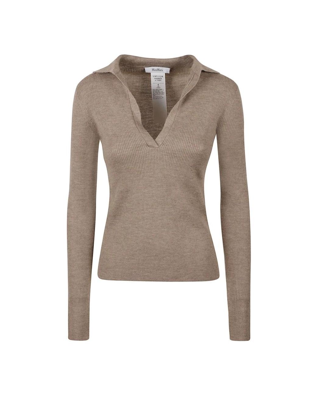 Max Mara Brown V-Neck Knitwear