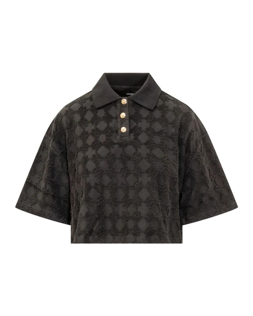 Amiri Black Polo Shirts
