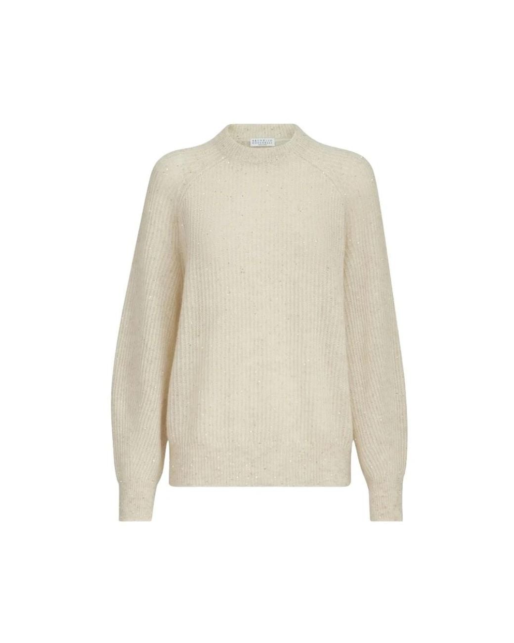 Brunello Cucinelli Natural Round-Neck Knitwear