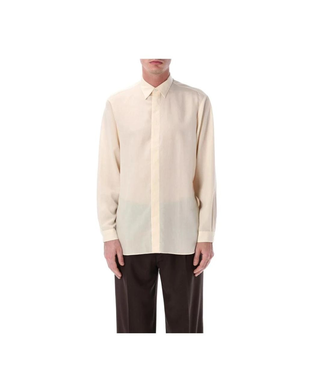 Lardini Klassiek Button-Down Overhemd in het Natural voor heren