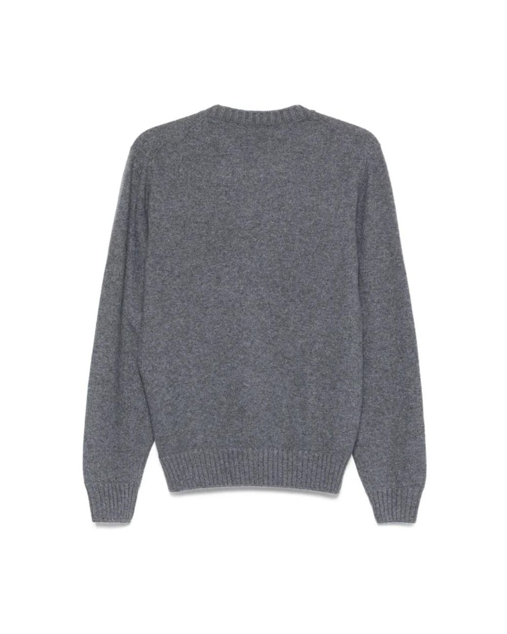Barba Napoli Gray Cashmere Knitwear for men