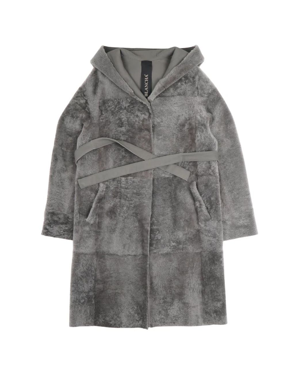 Blancha Omkeerbare Shearling Jas in het Gray