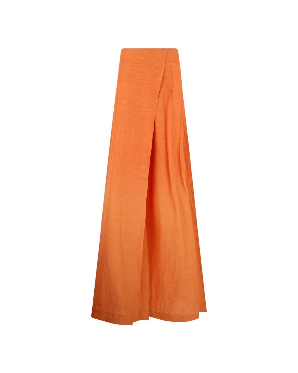 Alberta Ferretti Orange Wide Trousers