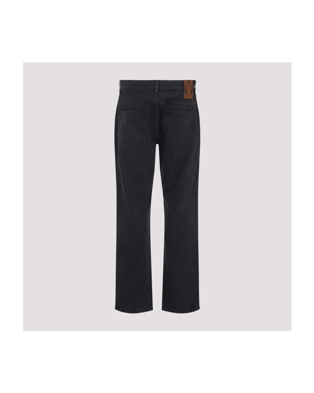 Valentino Black Straight Fit Jeans for men
