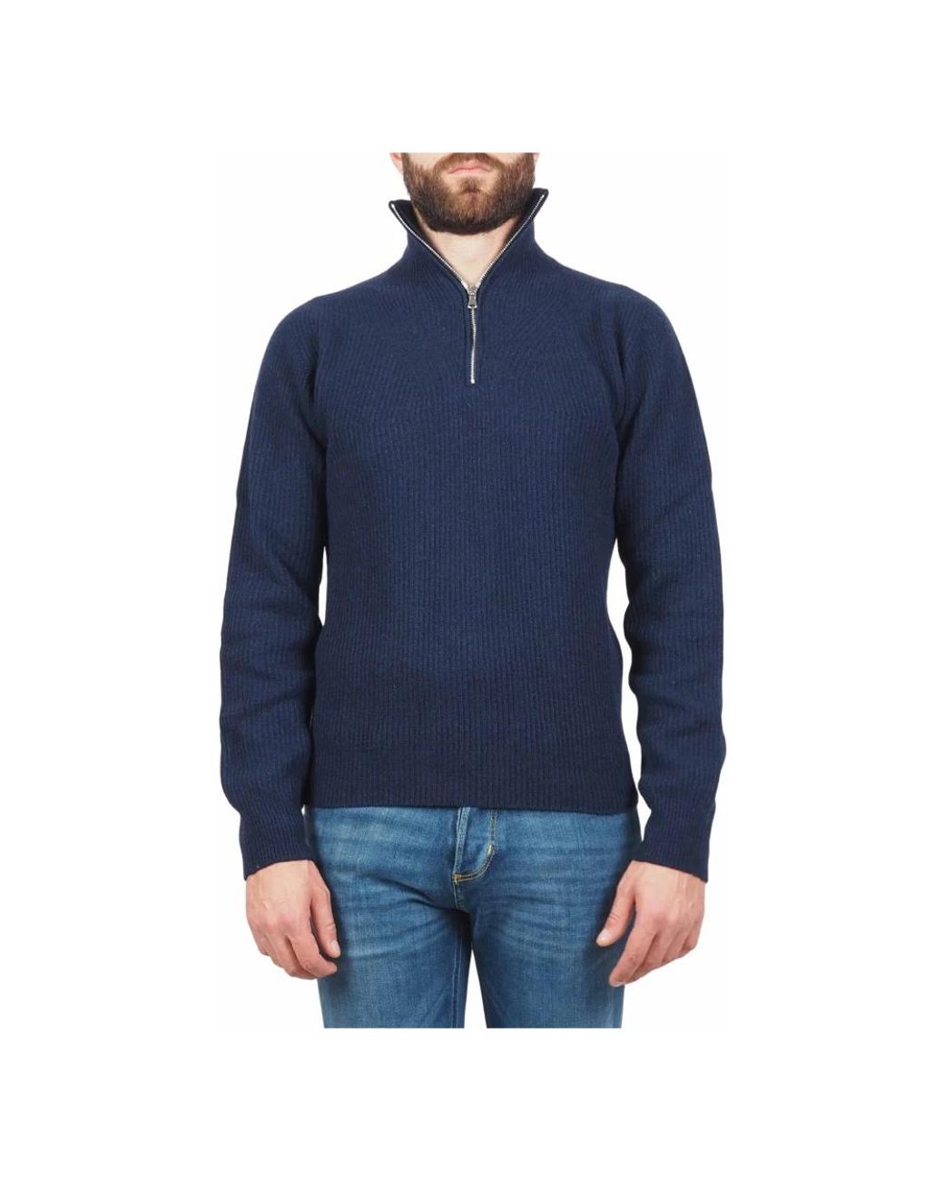 AT.P.CO Blauer Halbzip-Pullover Für Männer in Blue für Herren