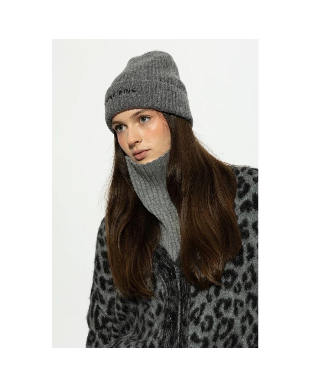Anine Bing Gray Beanies