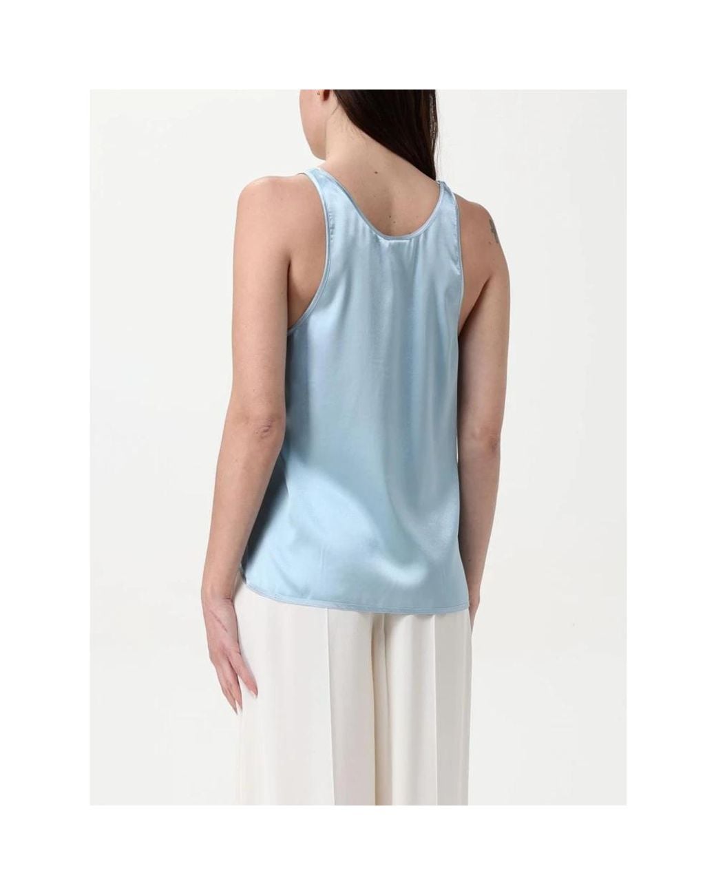 Pinko Blue Sleeveless Tops