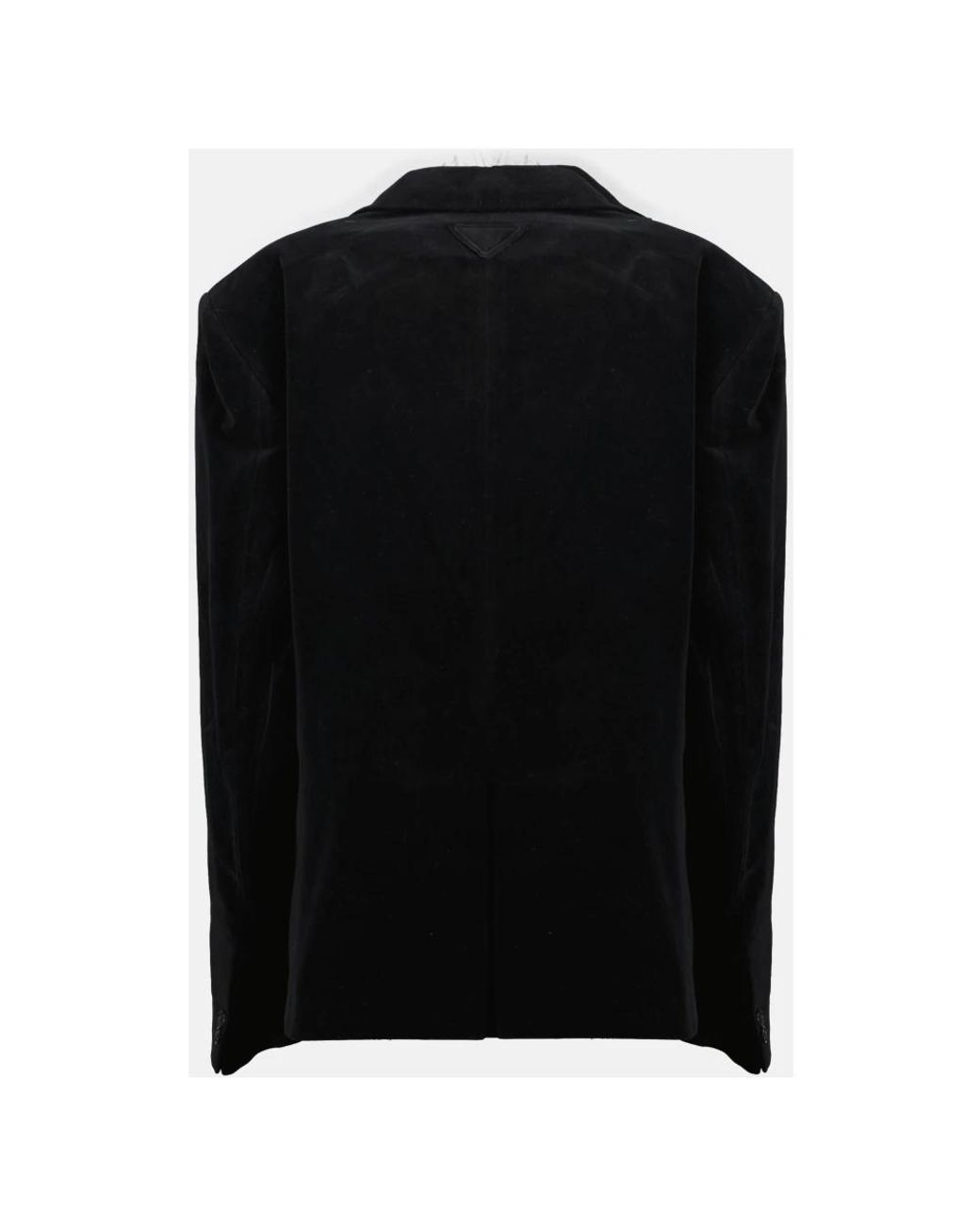 Prada Black Einreihiger Samtblazer