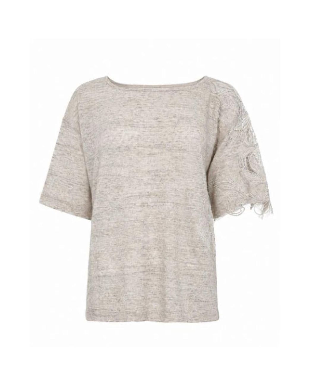 D.exterior Gray Round-Neck Knitwear
