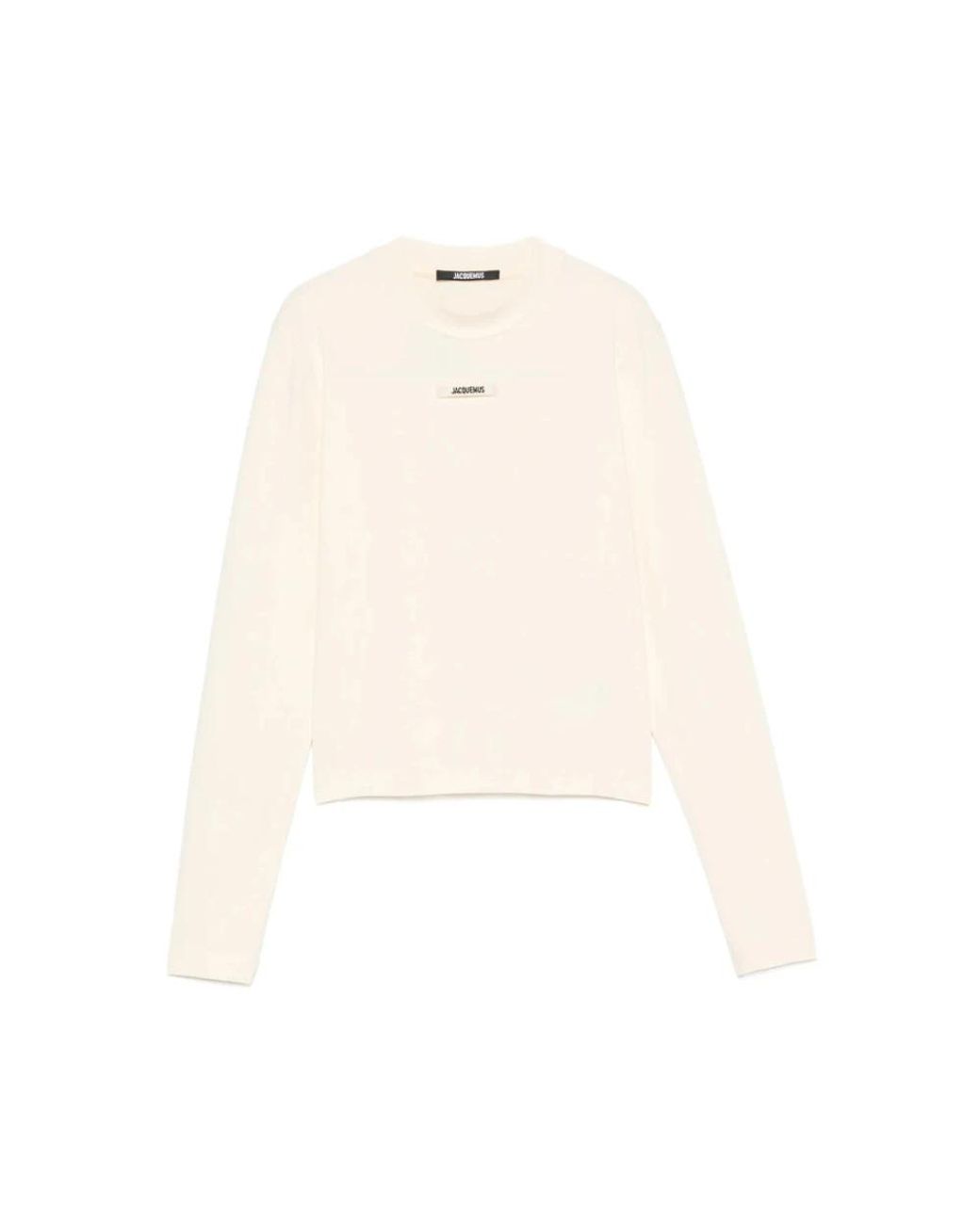 Jacquemus White Long Sleeve T-Shirts for men