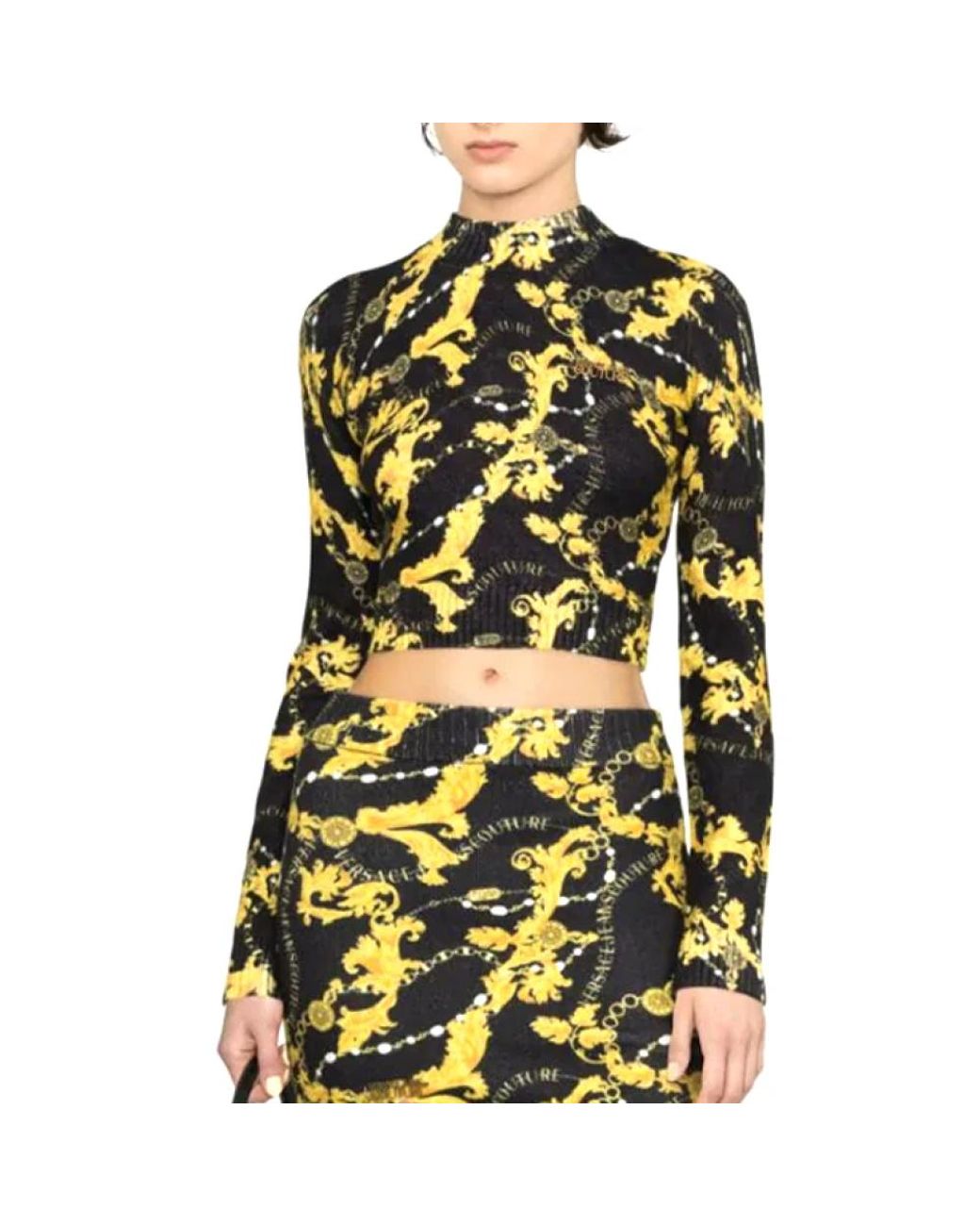 Versace Jeans Couture Black Long Sleeve T-Shirts