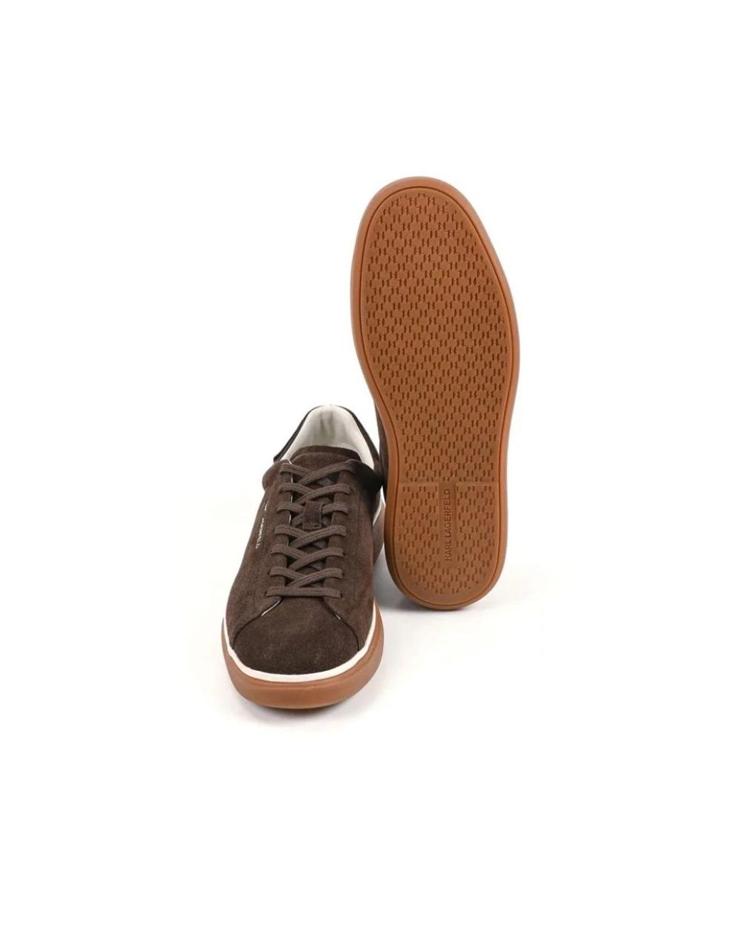 Karl Lagerfeld Brown Baskets Ikon Nft Kane En Daim for men