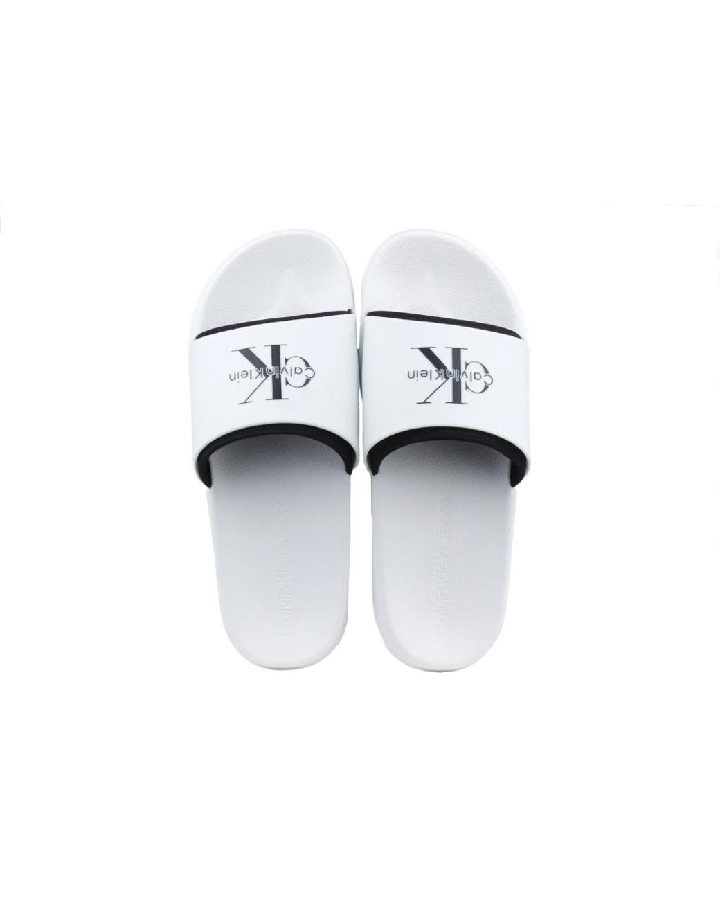 Sliders di Calvin Klein in White da Uomo
