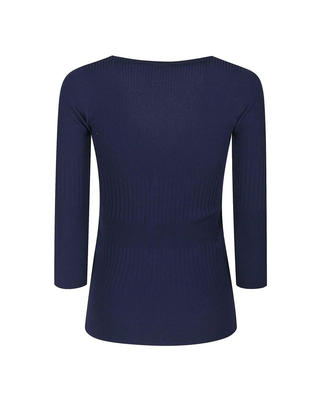 Elisabetta Franchi Blue V-Neck Knitwear