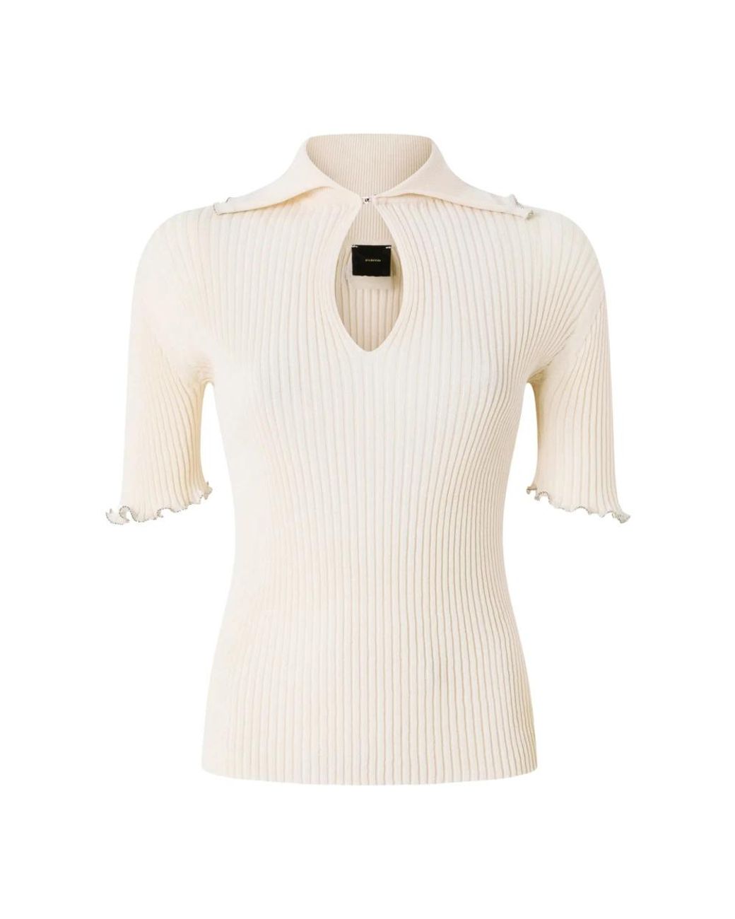 Pinko Natural Round-Neck Knitwear