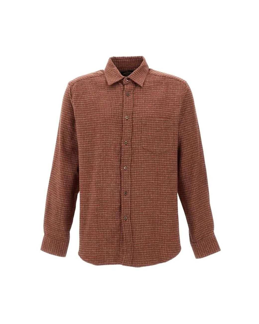 Portuguese Flannel Brown Casual Shirts for men