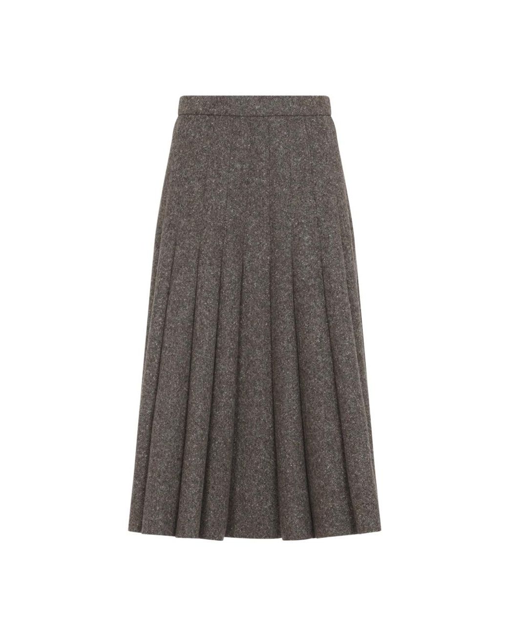 Brunello Cucinelli Gray Midi Skirts