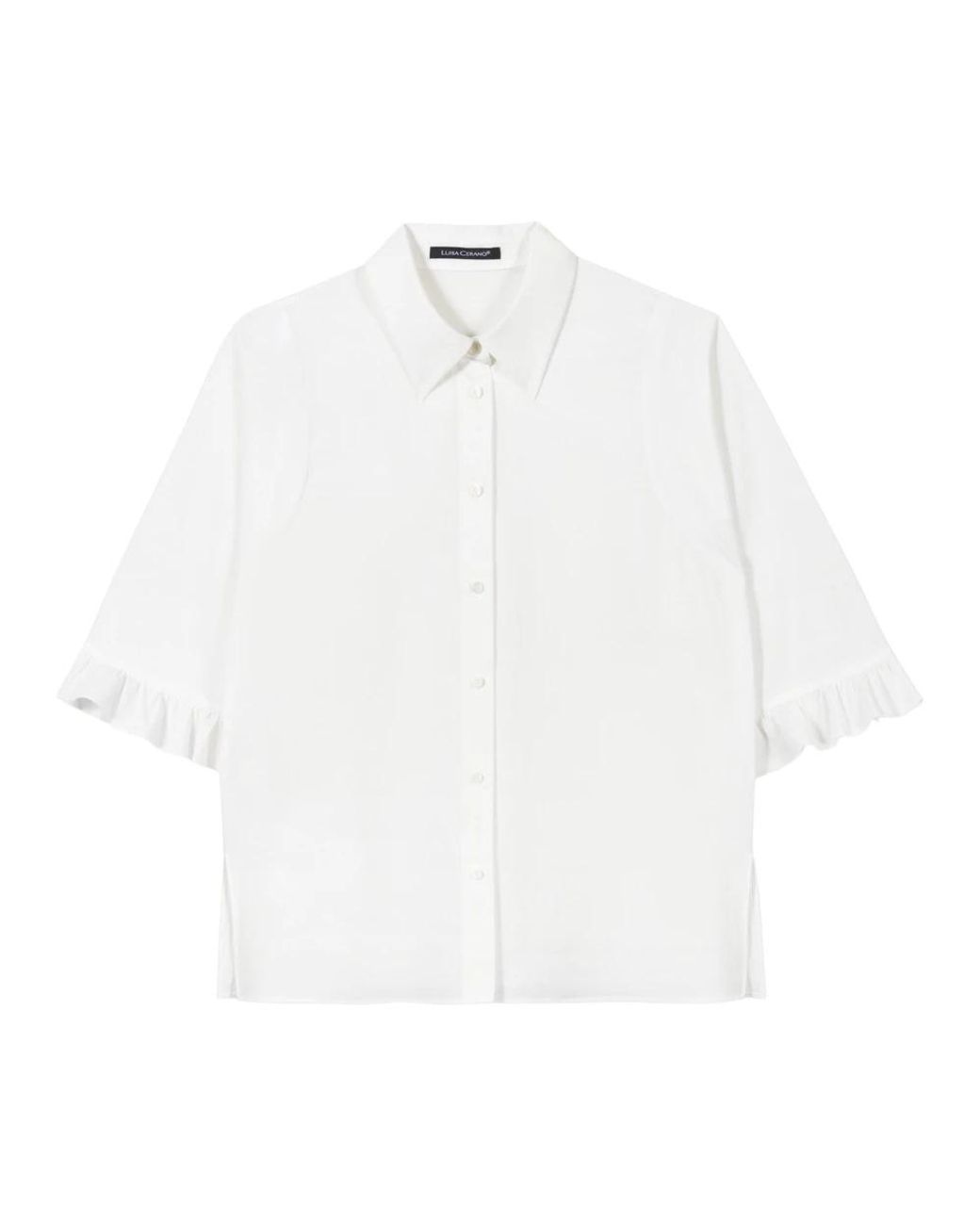 Luisa Cerano Boxy Blouse in het White