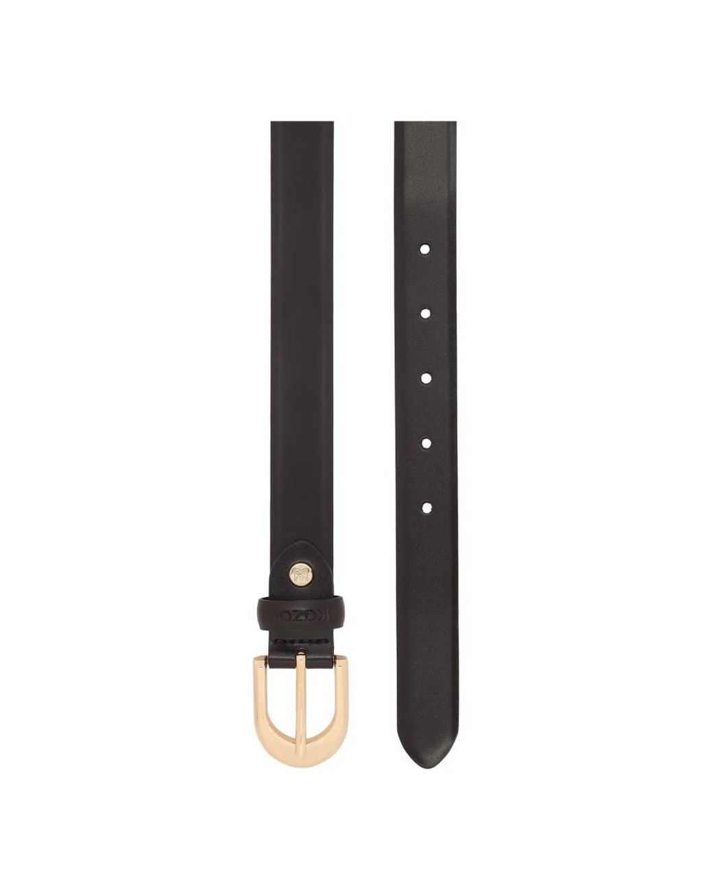 Kazar Black Schmaler Ledergürtel