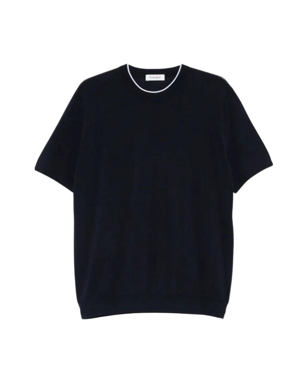 Kangra Black Round-Neck Knitwear for men