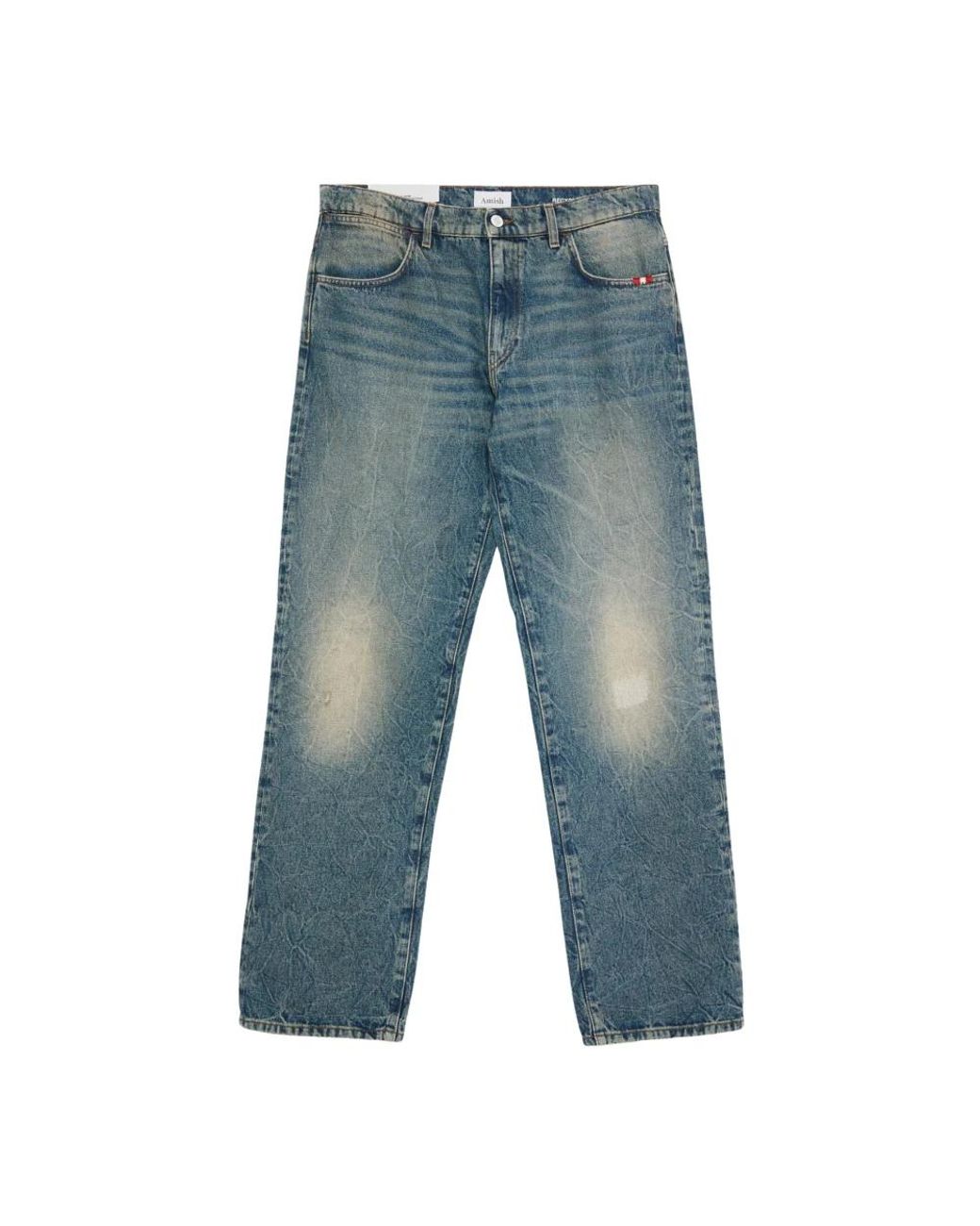 AMISH Blue Straight Jeans for men
