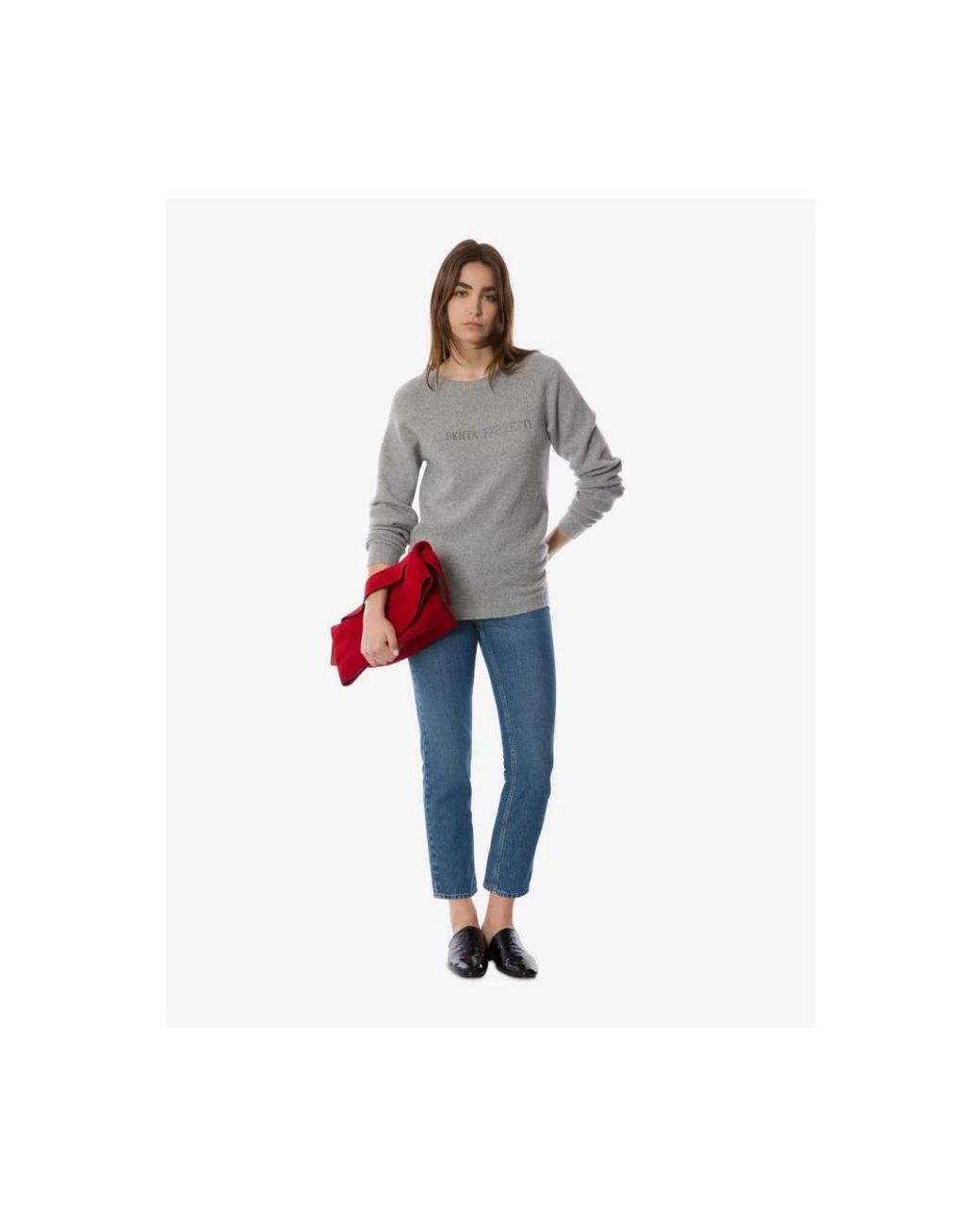 Alberta Ferretti Gray Cashmere Knitwear