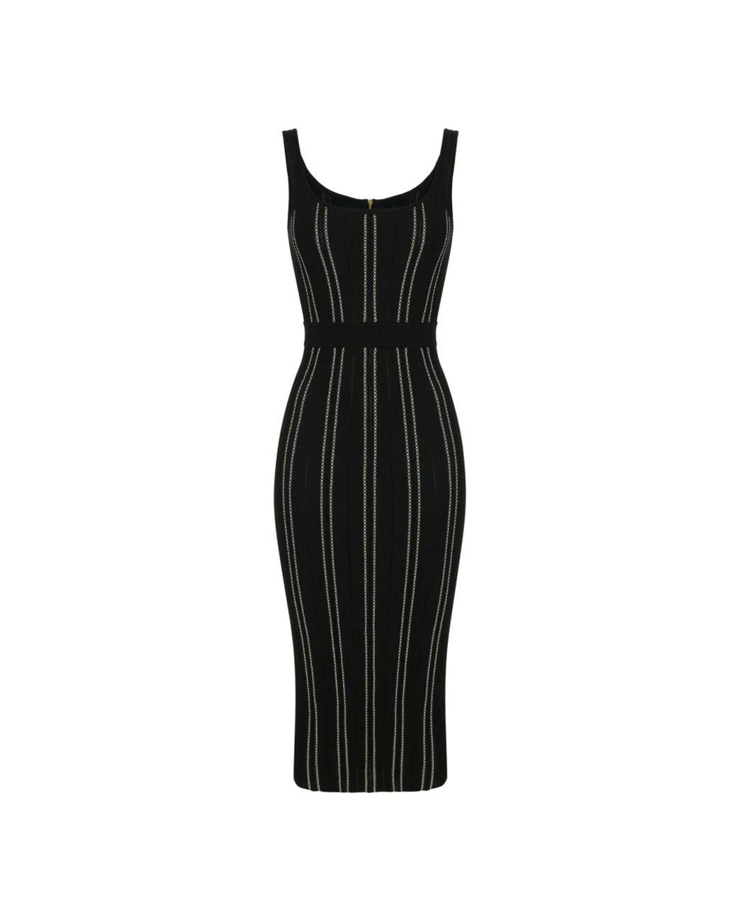 Elisabetta Franchi Black Knitted Dresses