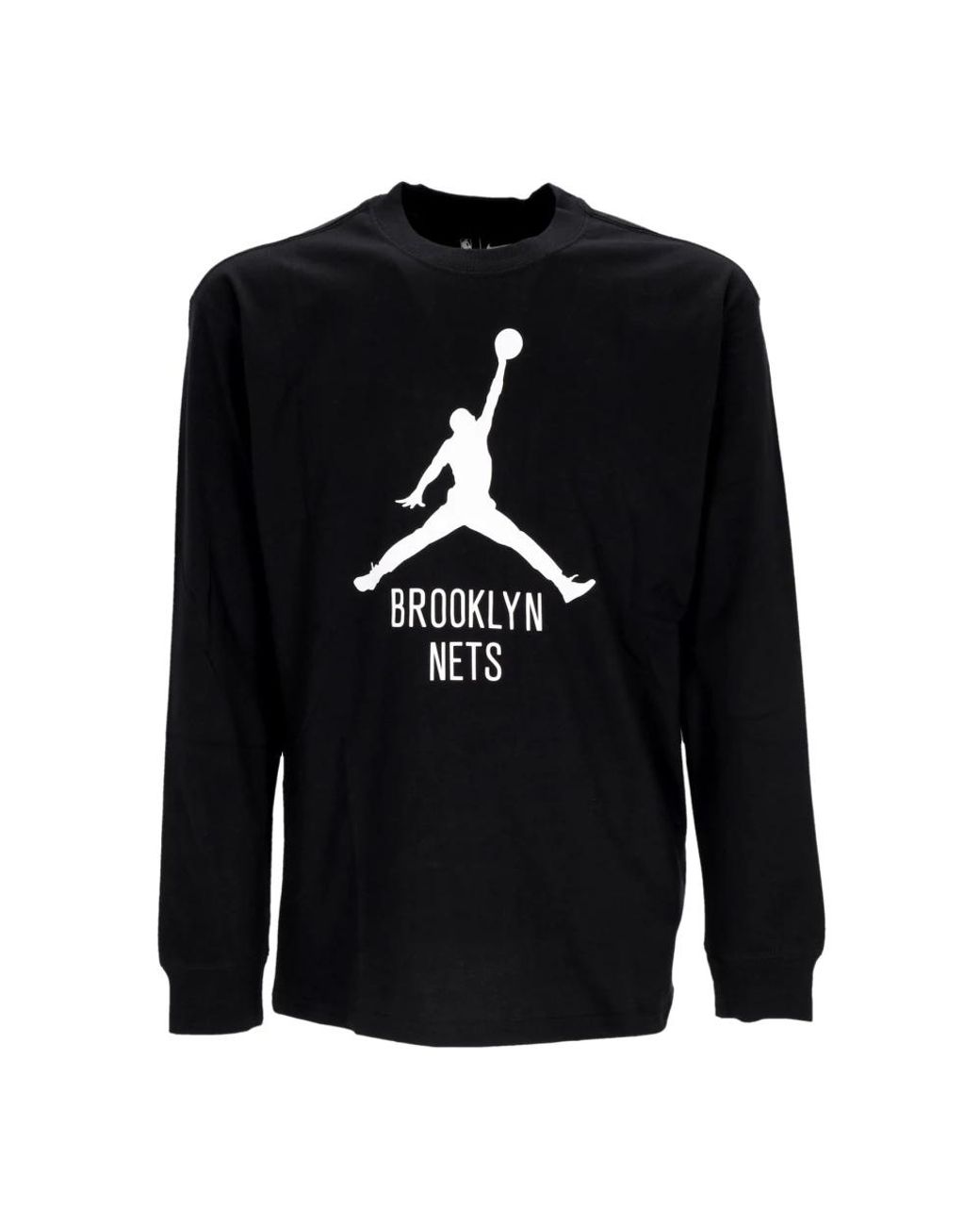 Nike Fitness ,Zwart ,Katoen Brooklyn Nets Long Sleeve Tee in het Black voor heren