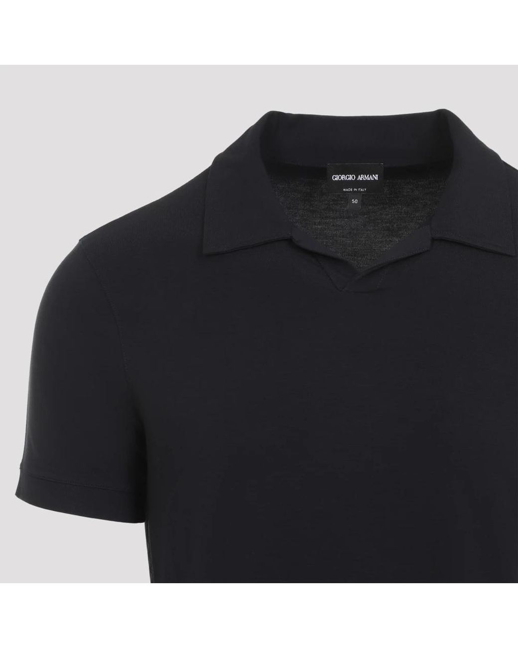 Giorgio Armani Black Polo Shirts for men