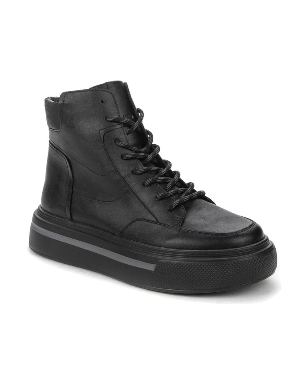 Keddo Black Lace-Up Boots
