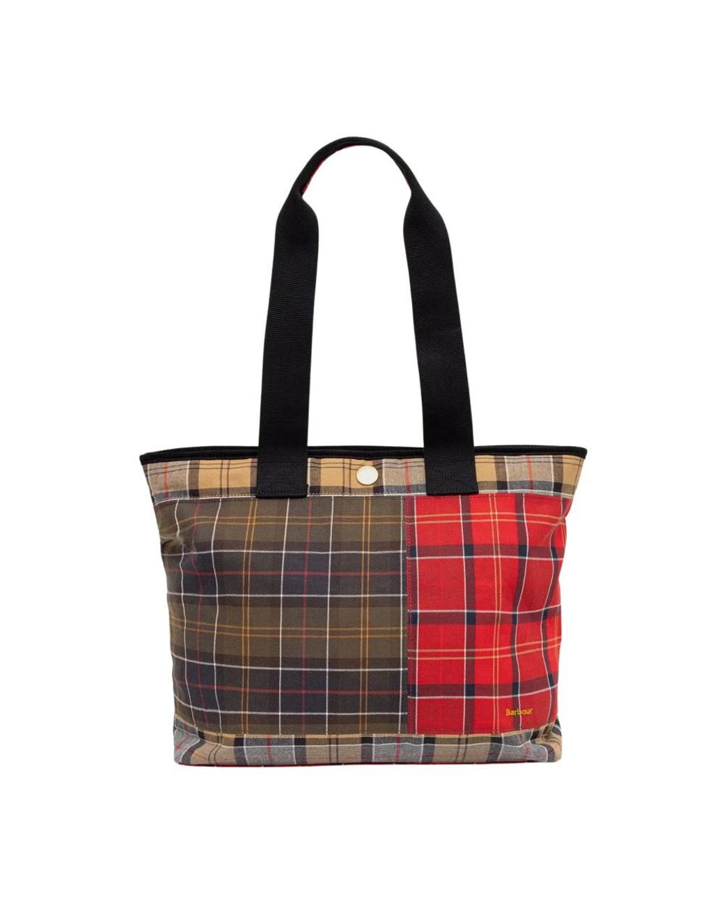 Barbour Mya Patchwork Tote Bag in het Red