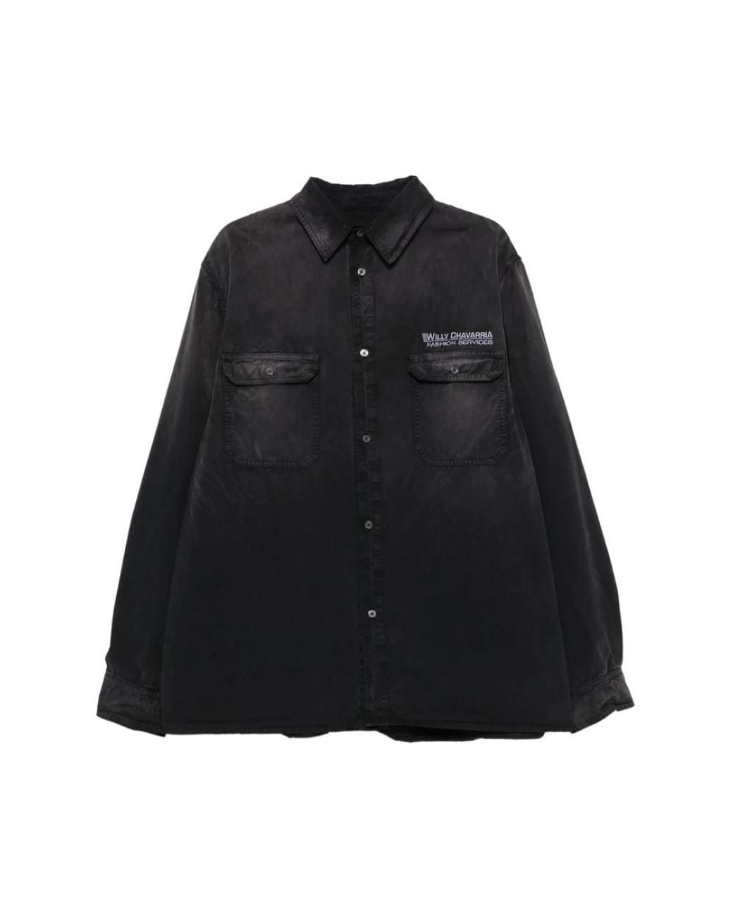 Willy Chavarria Black Denim Shirts for men