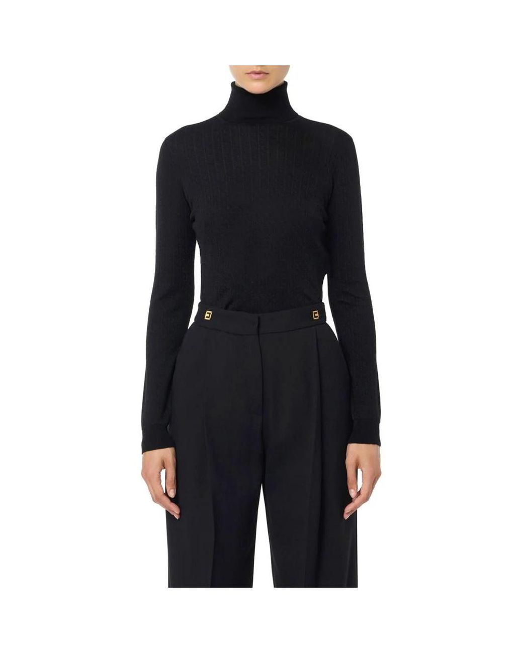 Elisabetta Franchi Black Turtlenecks
