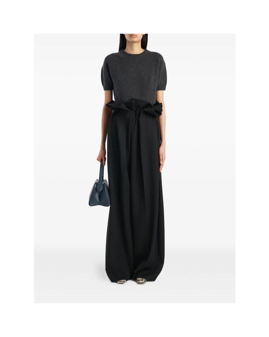 Khaite Black Round-Neck Knitwear