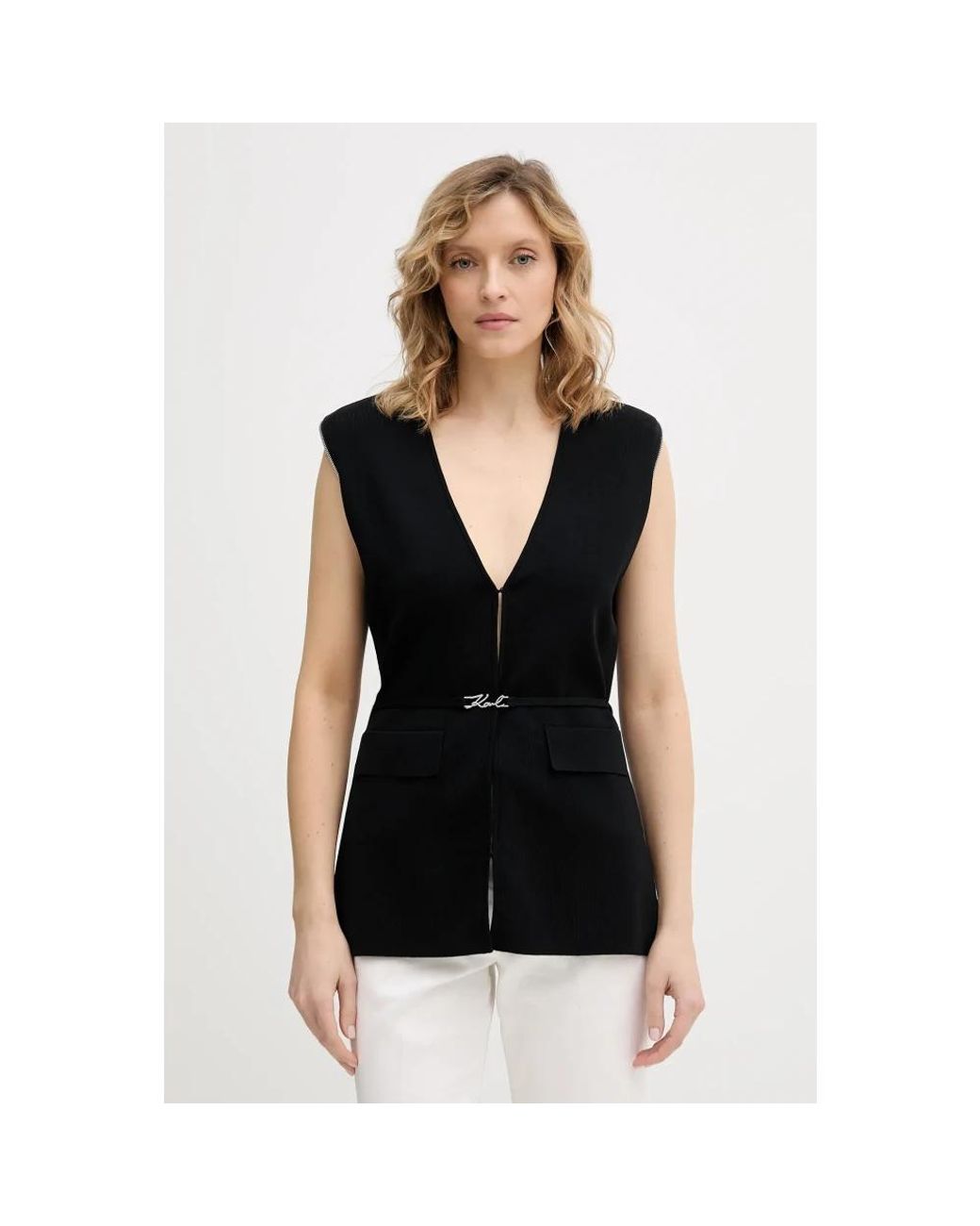 Cardigans Karl Lagerfeld de color Black
