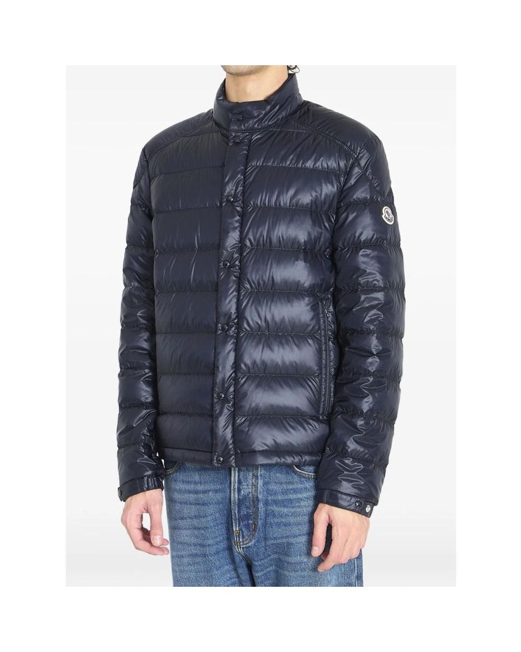Moncler Selves Short Down Jacket in het Blue voor heren