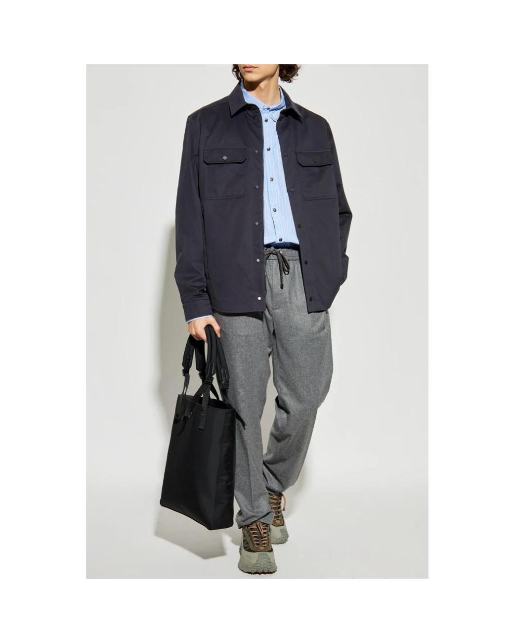 Moncler Blue Casual Shirts for men