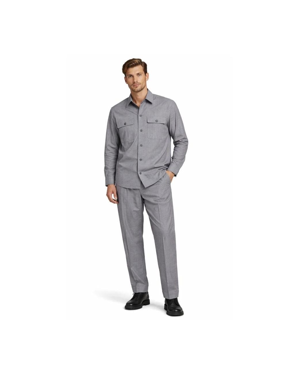 Boss Gray Casual Shirts for men