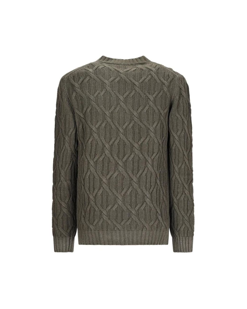 PT Torino Green Round-Neck Knitwear for men