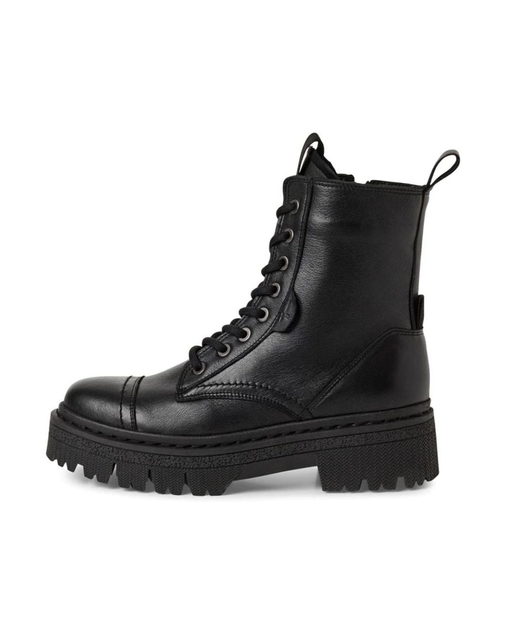 Tamaris Black Lace-Up Boots