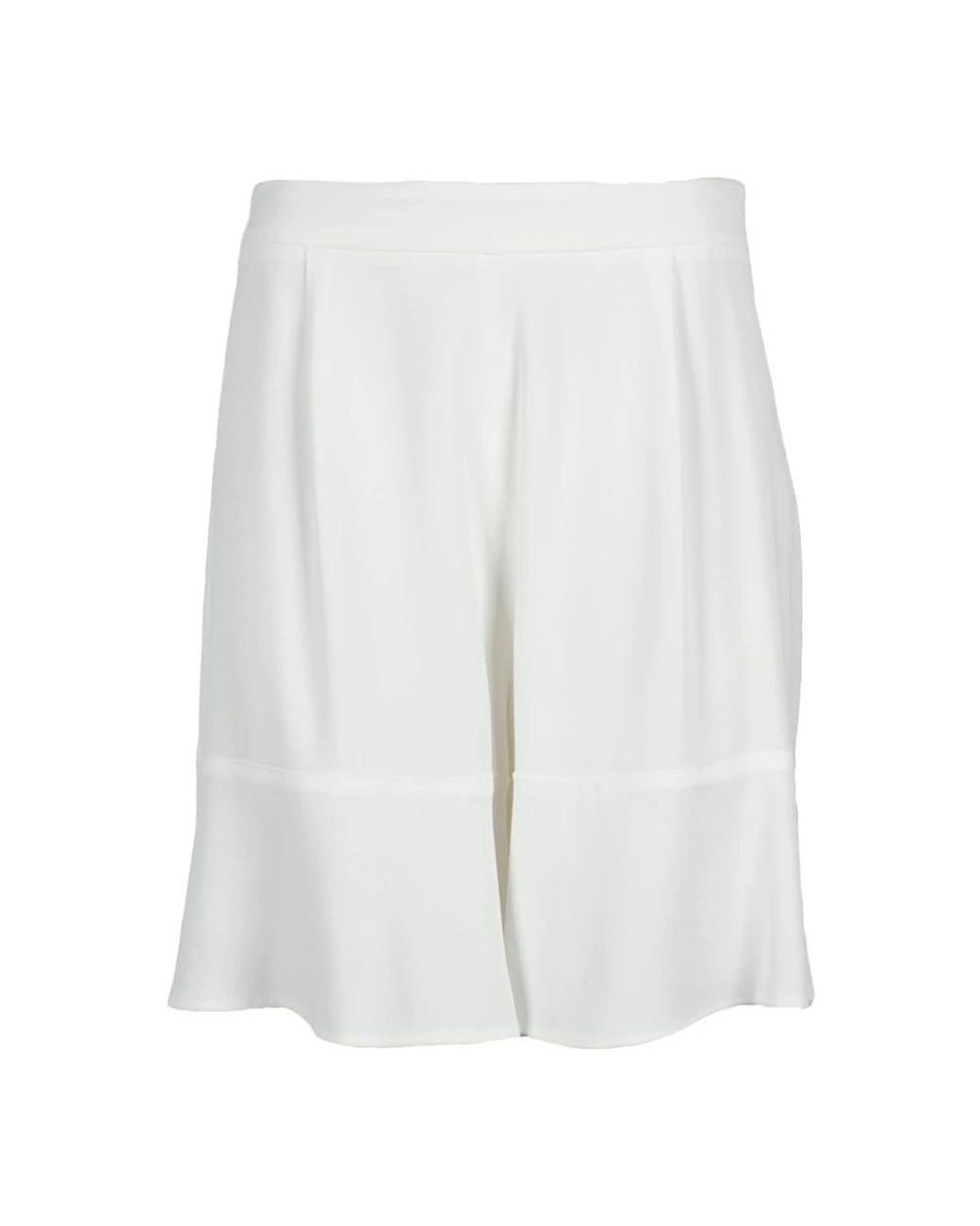L'Autre Chose White Casual Shorts