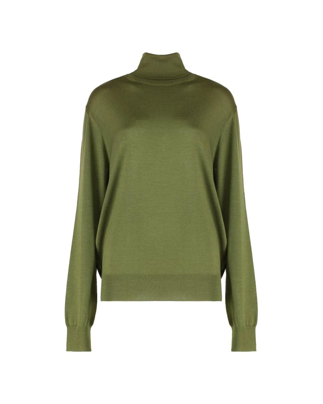 Saint Laurent Truien & Vesten ,Groen ,Wol Turtleneck Van Kasjmier, Wol En Zijde in het Green