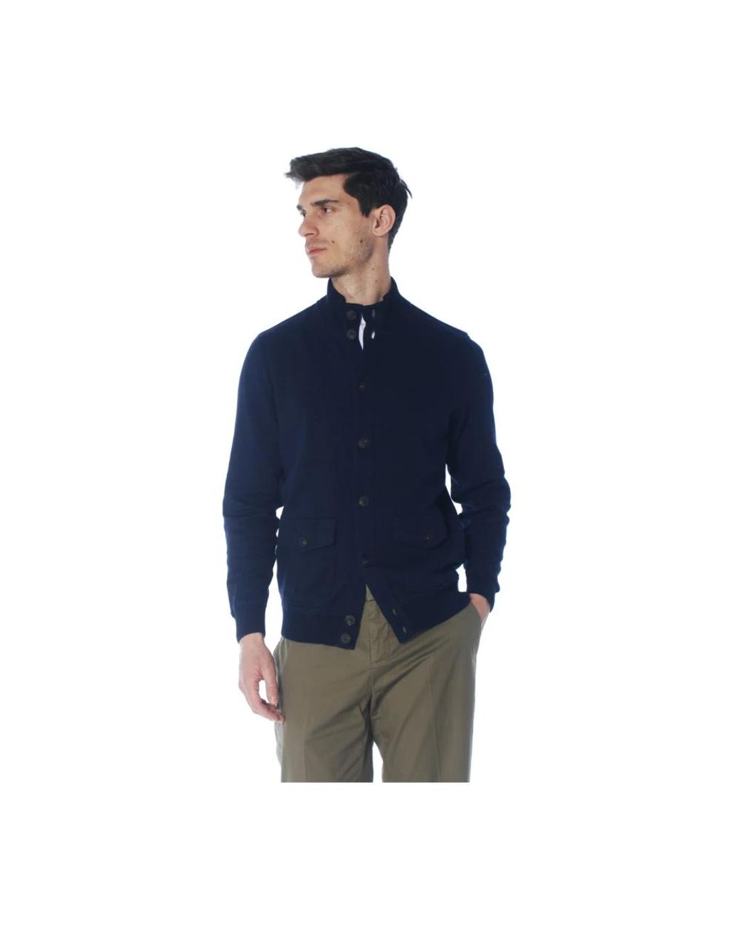 Gran Sasso Blue Cardigans for men