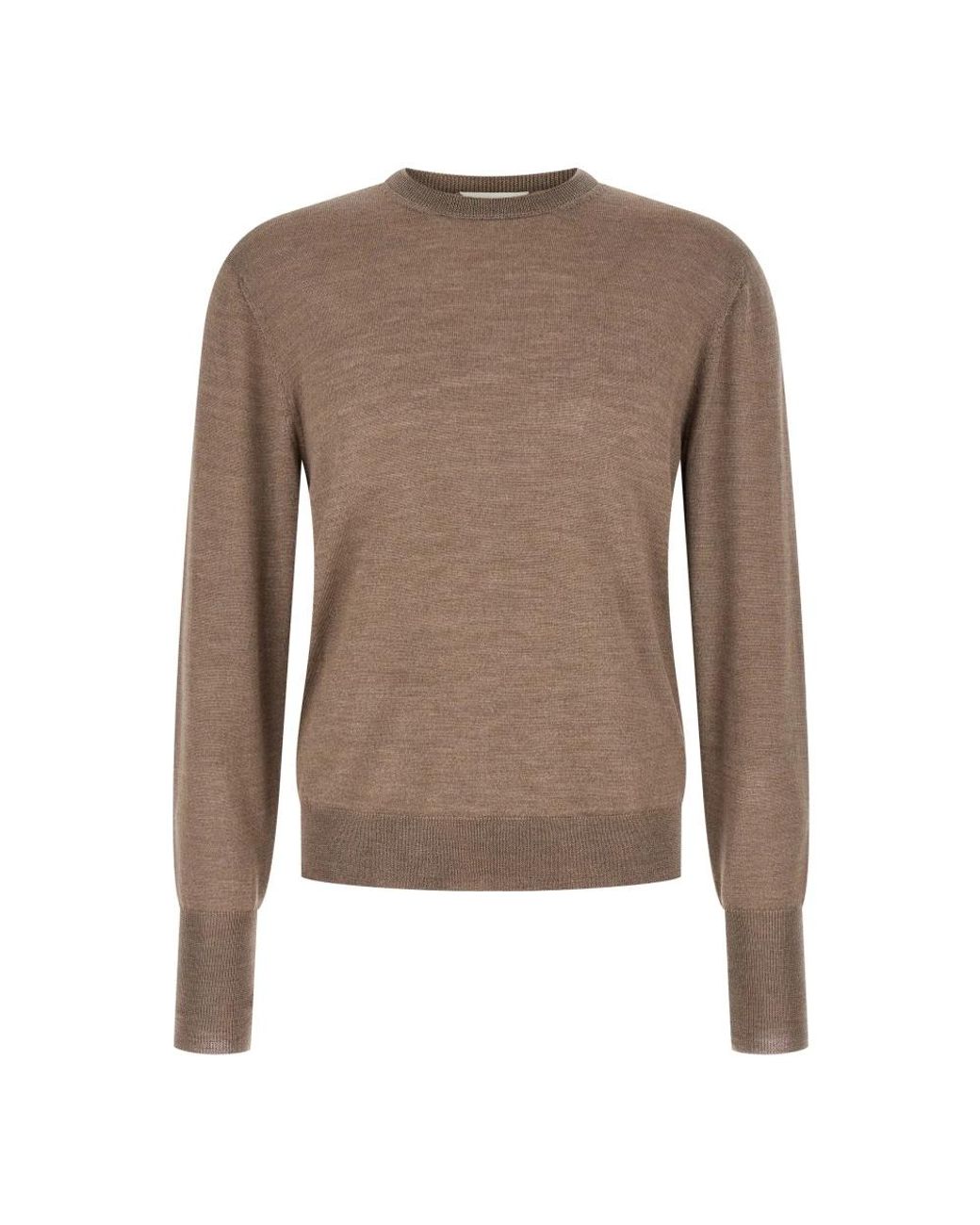 Ma'ry'ya Brown Round-Neck Knitwear for men