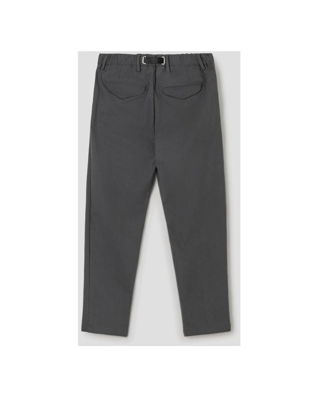 White Sand Gray Straight Trousers for men